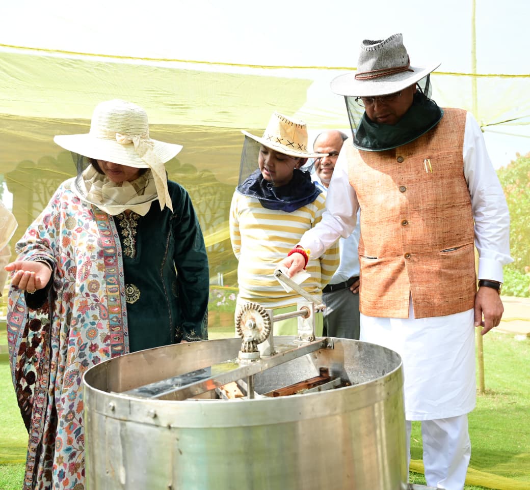 सीएम आवास परिसर में शहद निष्कासन कार्य शुरू, पहले चरण में 60 किलोग्राम शहद निकाला गया